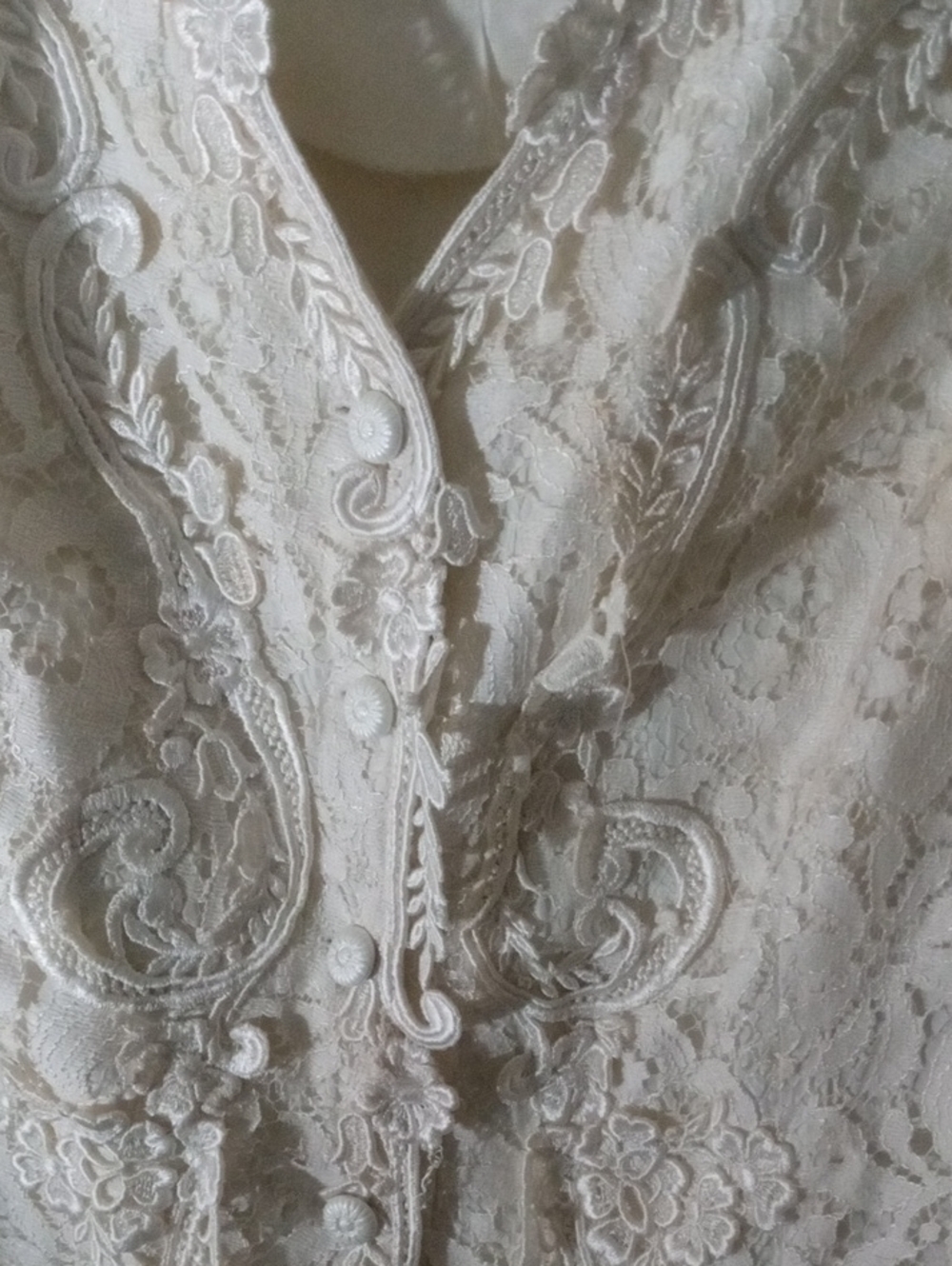 Cachet by Bari Protas Ivory Lace 2pc Skirt Suit Plus Size 22 - Picture 6 of 11